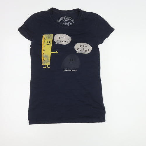 David & Goliath Blue Unisex Kids Funny T-Shirt M