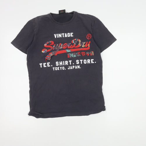 Superdry Unisex Black XS Vintage T-Shirt