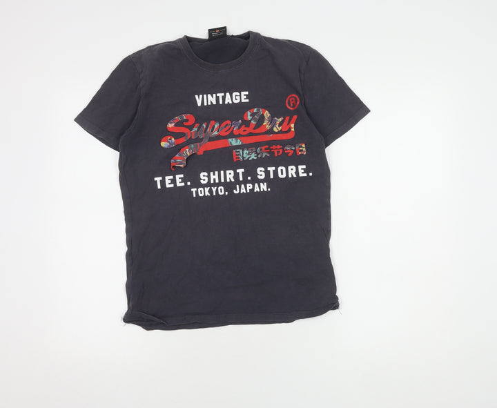 Superdry Unisex Black XS Vintage T-Shirt