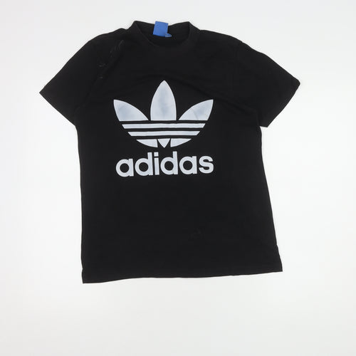 Adidas Men's Black Graphic Print T-Shirt, Size S