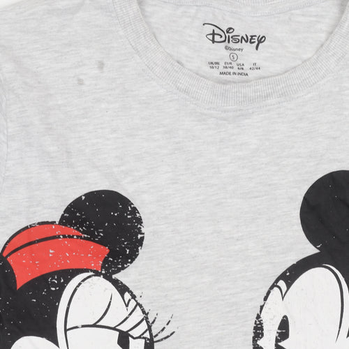 Disney Women's Grey T-Shirt Size 10/12 Minnie Mickey