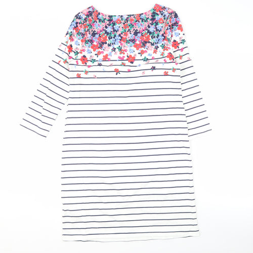 Joules Women's Multicoloured Floral Stripe Dress Size 10