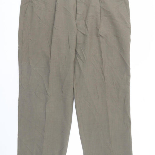 Burton Menswear Brown Trousers, Men's 38 in Straight Leg