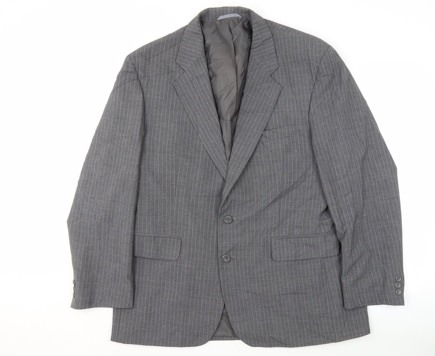 Scott International Men's Grey Striped Blazer, Size 44