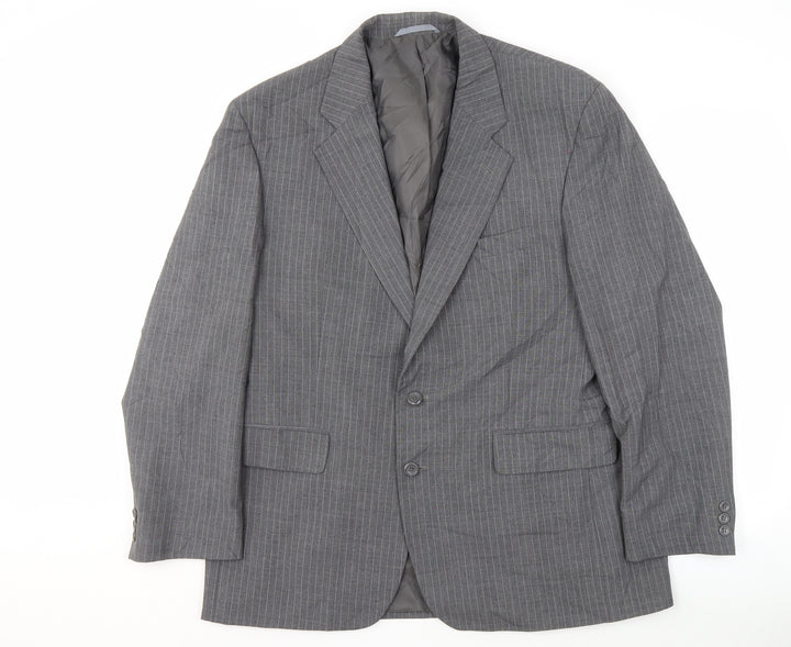 Scott International Men's Grey Striped Blazer, Size 44