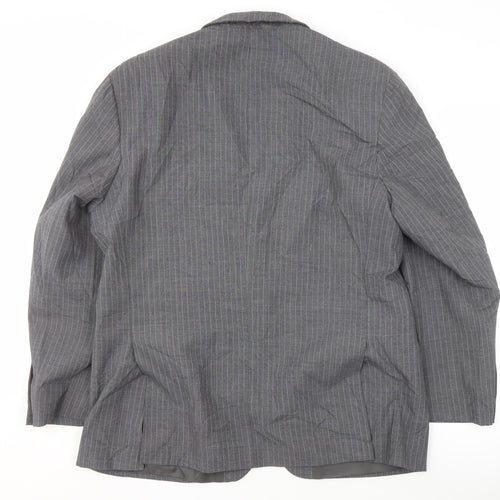 Scott International Men's Grey Striped Blazer, Size 44