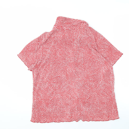 BHS Women’s Red Petite Collared Blouse Size 20