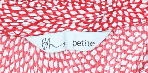 BHS Women’s Red Petite Collared Blouse Size 20