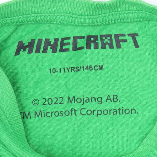 Boys Green Minecraft Graphic T-Shirt - 10-11 Years