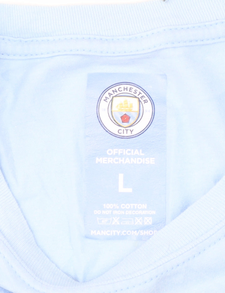 Manchester City Men's Blue L Logo T-Shirt