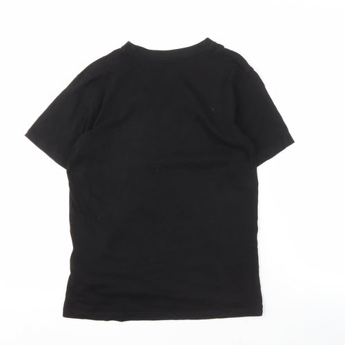 Rip Curl Boys Black Cotton T-Shirt, Size 12, Short Sleeve