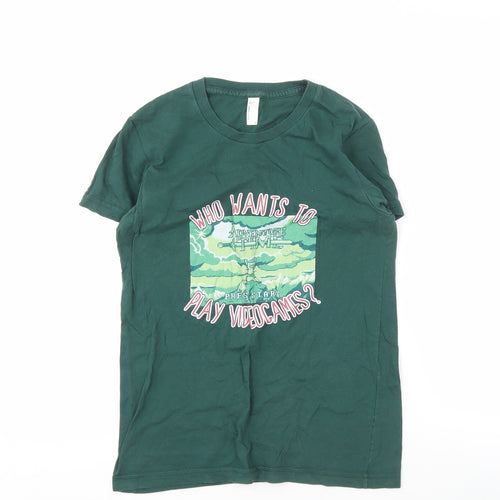 American Apparel Green Unisex Kids Adventure Time T-Shirt S