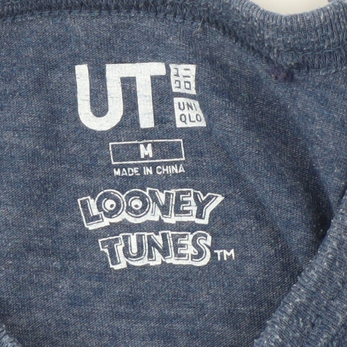 Uniqlo Men's Blue Looney Tunes Graphic T-Shirt M