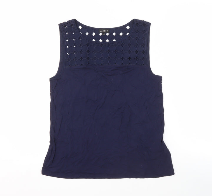 Jaeger Women's Blue S Tank Top Sleeveless Casual
