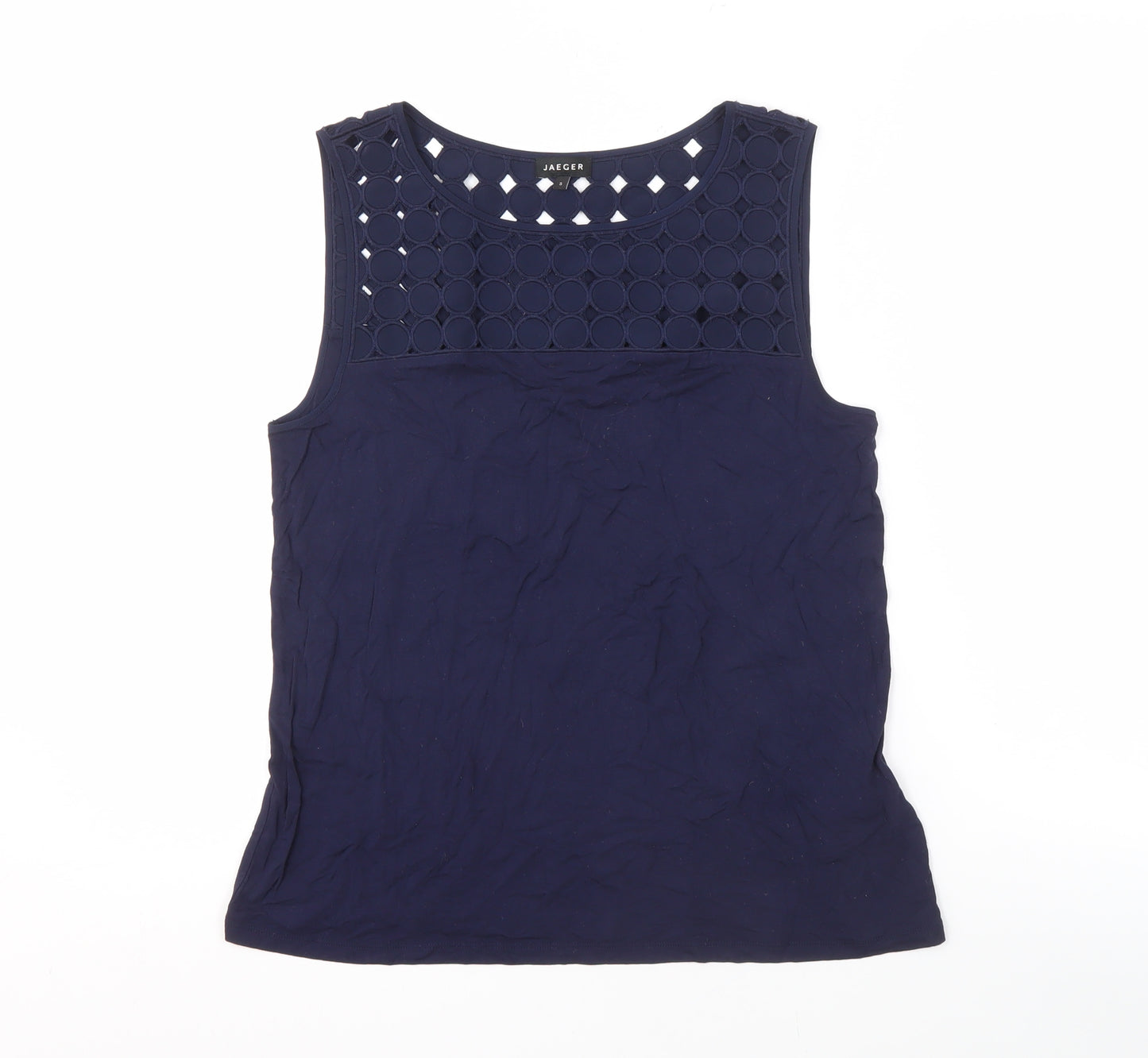 Jaeger Women's Blue S Tank Top Sleeveless Casual
