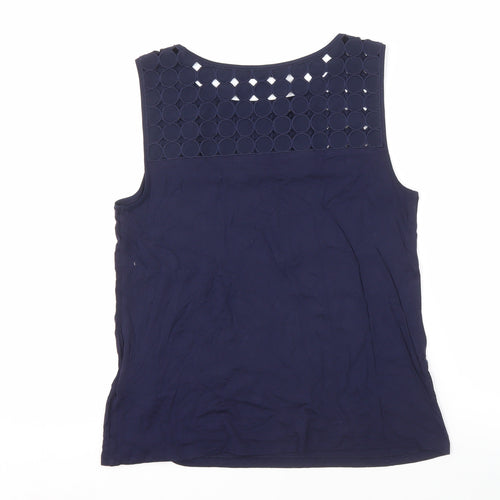 Jaeger Women's Blue S Tank Top Sleeveless Casual