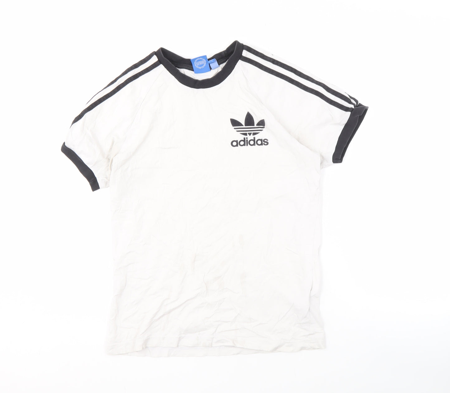 Adidas Boys White Short Sleeve Logo T-Shirt Size S