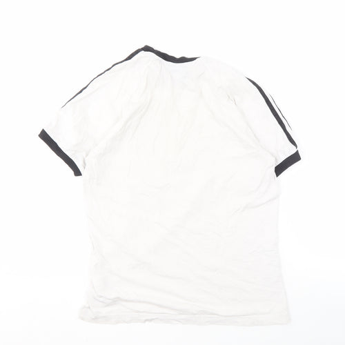 Adidas Boys White Short Sleeve Logo T-Shirt Size S