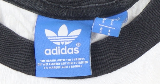 Adidas Boys White Short Sleeve Logo T-Shirt Size S