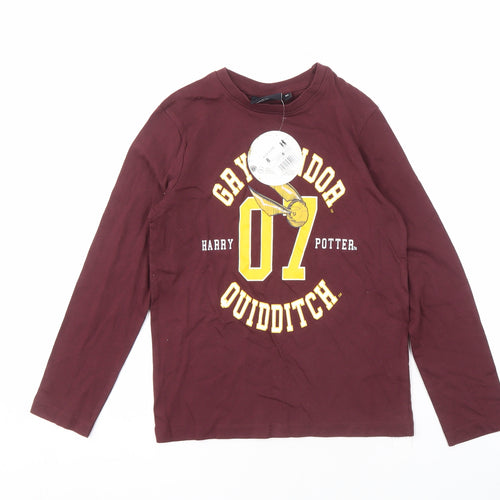 Harry Potter Boys Red Long Sleeve T-Shirt Size 8 Years
