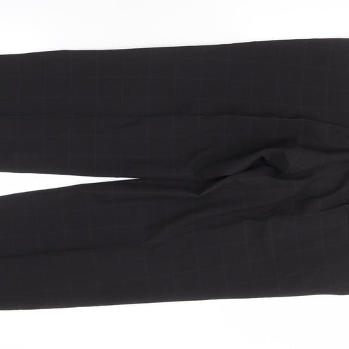 Marks and Spencer Men's Black Check Dress Pants, Size 36