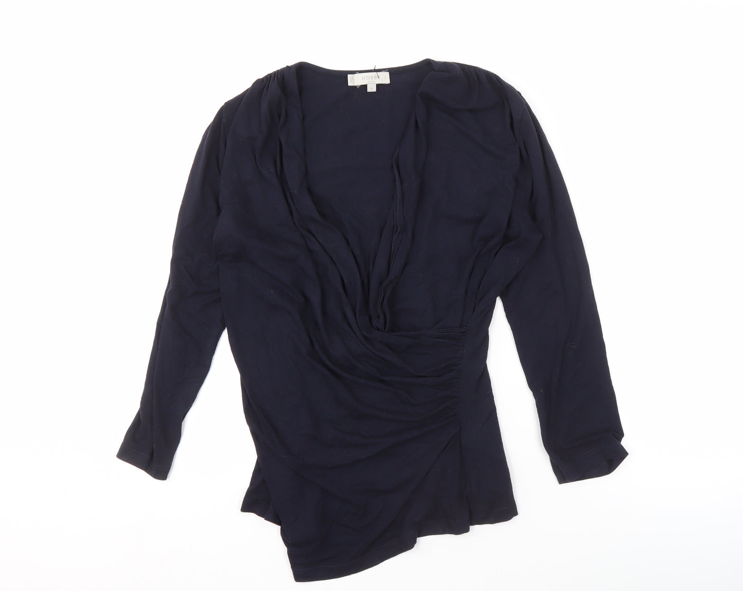 Hobbs Women's Cowl Neck Long Sleeve Top in Navy, Size S