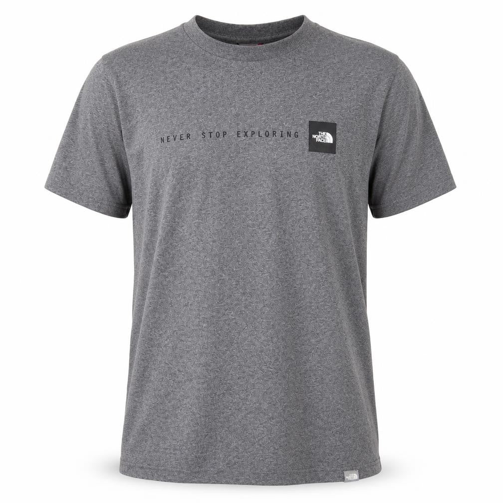 Front view of The North Face Men's Grey Crew Neck T-Shirt M