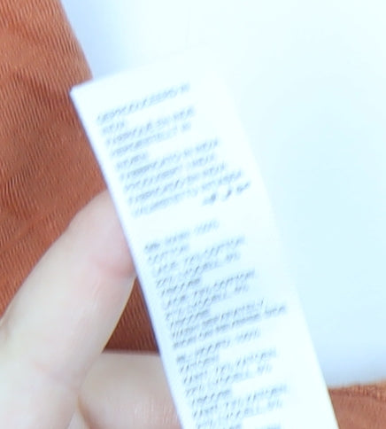 Fat Face Women's Orange Short Sleeve Crochet Blouse Size 8