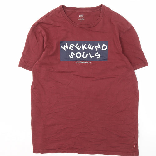 Levi's Men's Red Graphic Print T-Shirt L