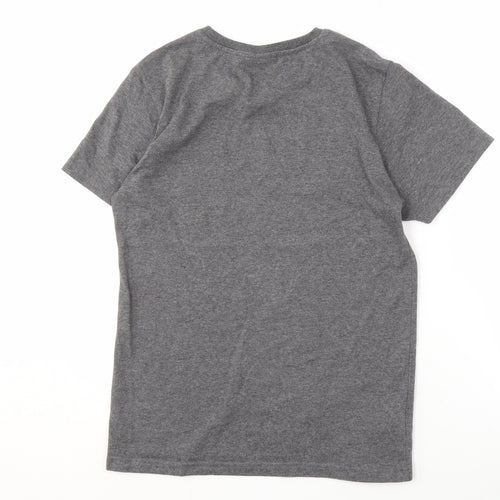 Jurassic World Grey Men's Graphic Tee, Size S, Movie Logo