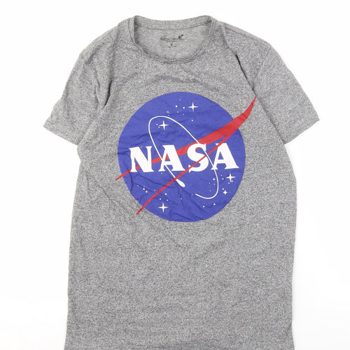 Buzz Aldrin Men’s Grey NASA Graphic T-Shirt XS