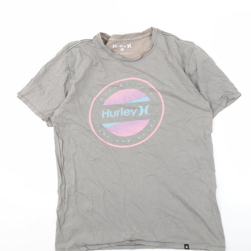 Hurley Men's Grey Graphic Print T-Shirt S