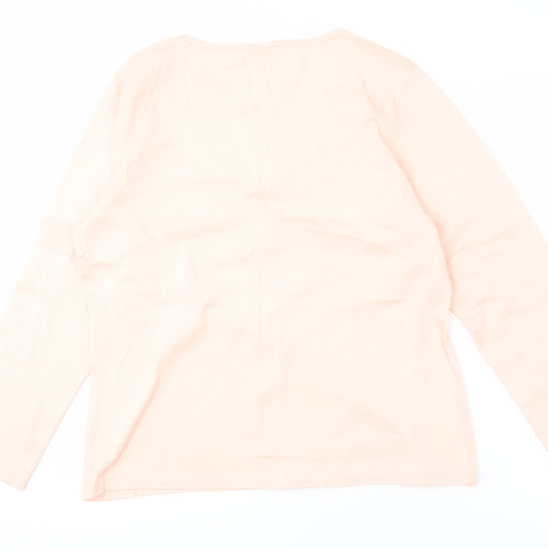 Damart Women's Beige Scoop Neck Long Sleeve Top