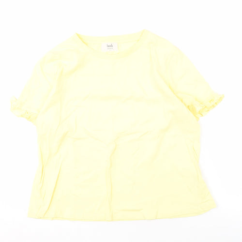 Hush Women's Yellow Cotton T-Shirt, Size S