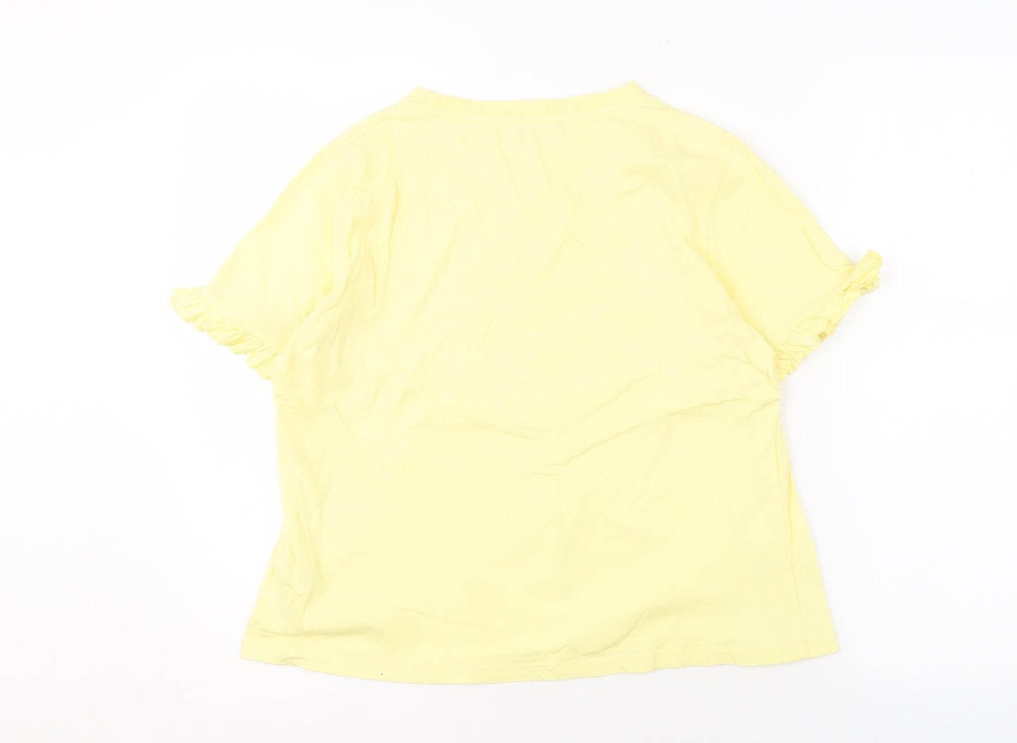 Hush Women's Yellow Cotton T-Shirt, Size S