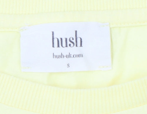 Hush Women's Yellow Cotton T-Shirt, Size S