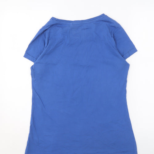 Coca-Cola Women's Blue T-Shirt Size 14 Casual