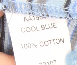 Guinness Men's Blue Striped Polo Shirt M