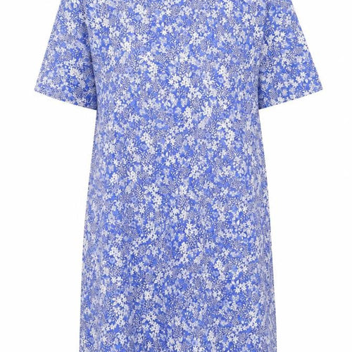 Laura Ashley Women's Blue Floral Dress Size 12