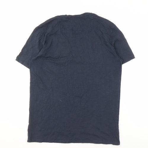 Guess Men's Blue Slim Fit Crew Neck T-Shirt Medium