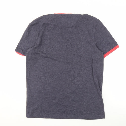 Lyle & Scott Blue Men's Crew Neck T-Shirt - Medium, Logo Accent