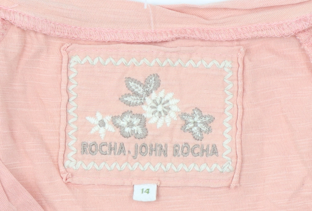 Rocha John Rocha Pink Women's T-Shirt Size 14
