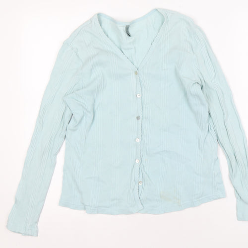 hankthreacl Women's Blue Cardigan V-Neck Size 16