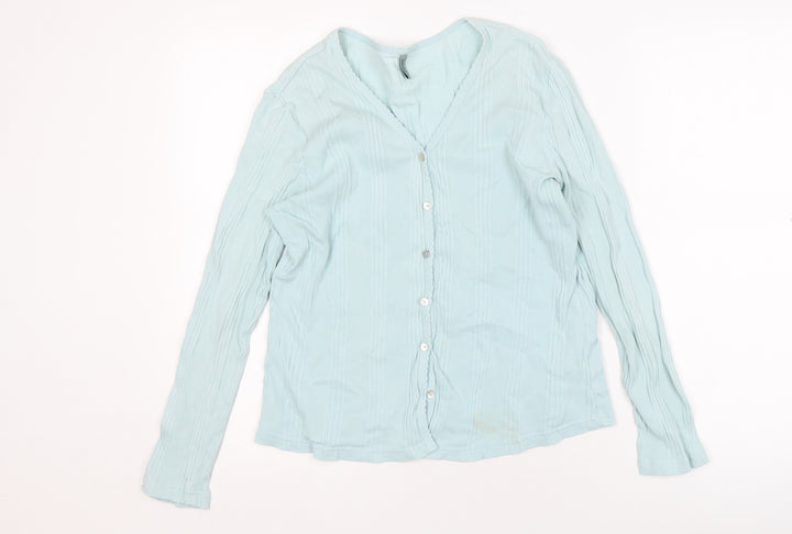 hankthreacl Women's Blue Cardigan V-Neck Size 16