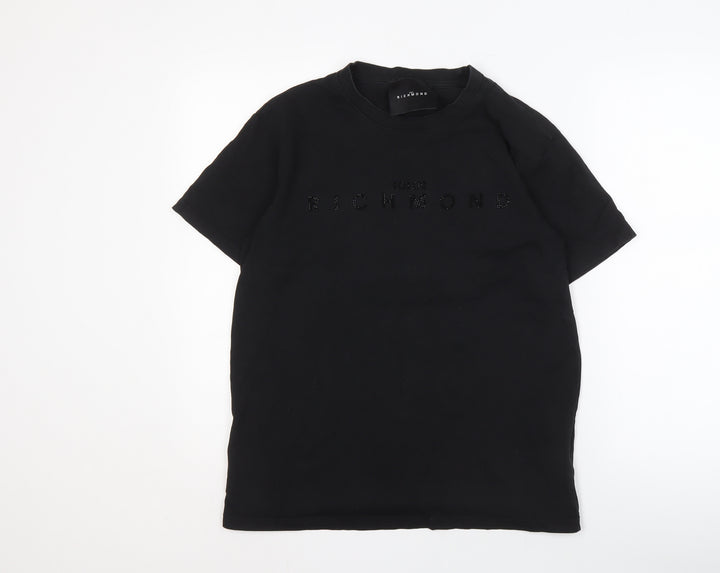 John Richmond Men's Black Crew Neck T-Shirt Size S