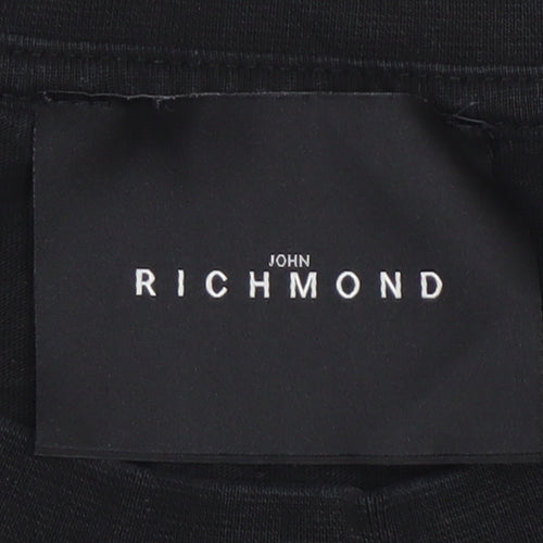 John Richmond Men's Black Crew Neck T-Shirt Size S
