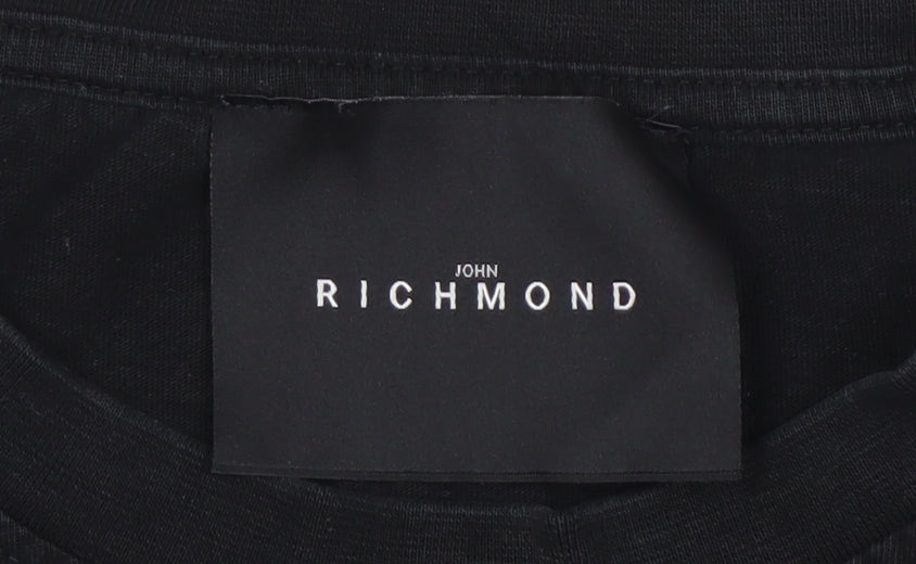 John Richmond Men's Black Crew Neck T-Shirt Size S
