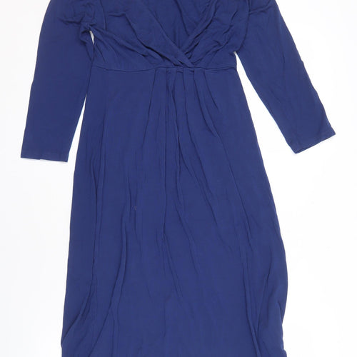 Boden Women's Blue Long Sleeve Midi Dress