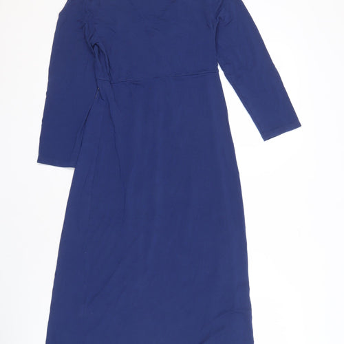 Boden Women's Blue Long Sleeve Midi Dress