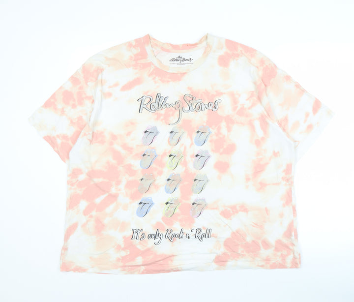 The Rolling Stones Tie Dye T-Shirt, Unisex, Size 22, Graphic Print